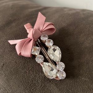 Pink Bow Hair Clip